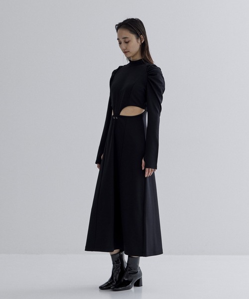 JOHN LAWRENCE SULLIVAN（ジョンローレンスサリバン）の「【JOHN LAWRENCE SULLIVAN/ジョンローレンスサリバン】別注 GATHERD SLEEVE HI-NECK DRESS/ギャザースリーブハイネックワンピース（ワンピース・レディース・ブラック/ブルー・MEDIUM/SMALL）」の19枚目の写真