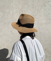 ペーパーブレードリボン中折れハット