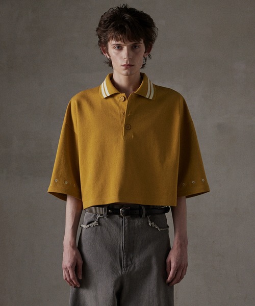 GRANCY】Ziplayered Wideshort Poloshirt / ジップレイヤード ワイド