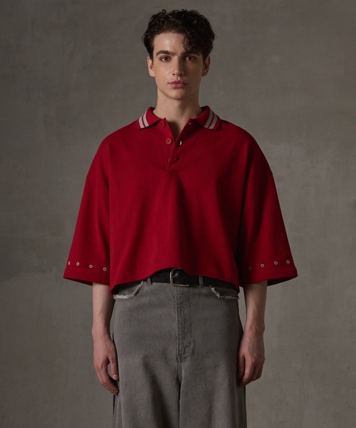 GRANCY ポロシャツ GRANCY ポロシャツ 「GRANCY」Ziplayered Wideshort Poloshirt