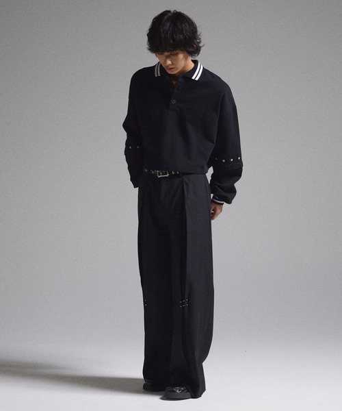 セール】【GRANCY】Ziplayered Wideshort Poloshirt / ジップ