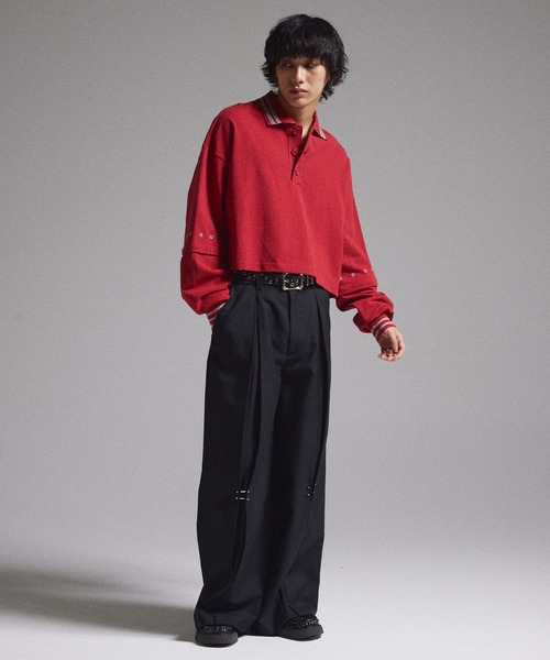 セール】【GRANCY】Ziplayered Wideshort Poloshirt / ジップ