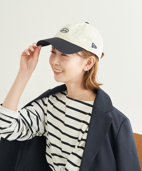 NEW ERA(ニューエラ)の「【NEWERA(R)/ニューエラ別注】9TWENTY Easy Snap oval logo cap(キャップ・レディース・ブルー系その他4/ベージュ系その他/ブルー系その他・FREE)」の3枚目の写真