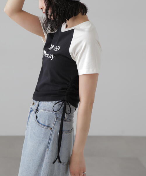 FREE'S MART（フリーズマート）の「◇ドロストラグランTシャツ（Tシャツ/カットソー・レディース・ホワイト/レッド/ブラック・FREE）」の20枚目の写真