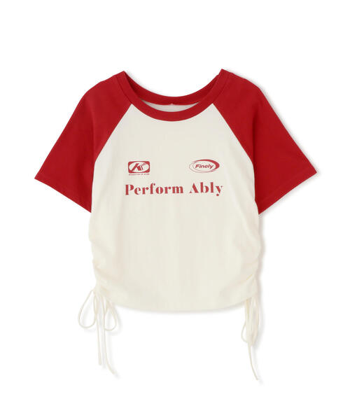 FREE'S MART（フリーズマート）の「◇ドロストラグランTシャツ（Tシャツ/カットソー・レディース・ホワイト/レッド/ブラック・FREE）」の6枚目の写真