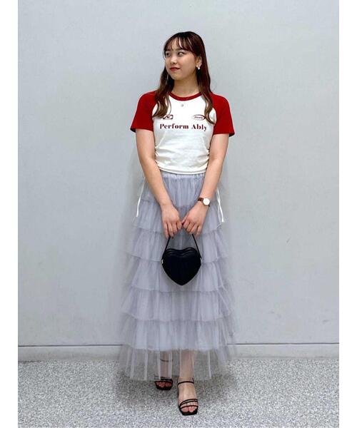 FREE'S MART（フリーズマート）の「◇ドロストラグランTシャツ（Tシャツ/カットソー・レディース・ホワイト/レッド/ブラック・FREE）」の15枚目の写真