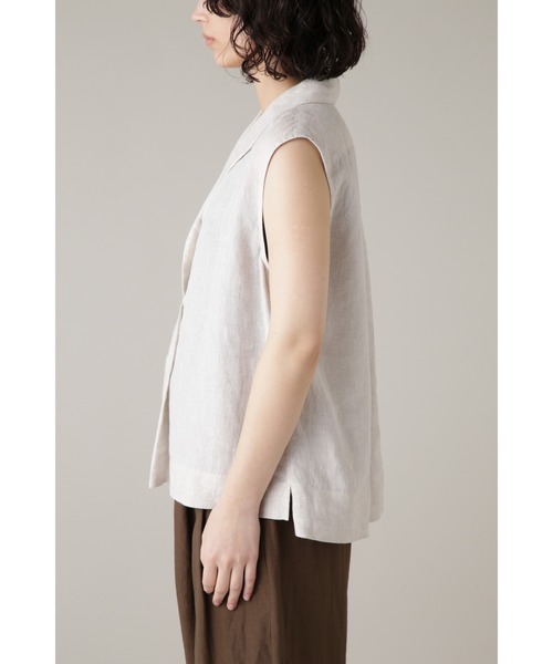 美品 MARGARET HOWELL ファインリネンプルオーバーブラウス M ☆日本製 MARGARET HOWELL リネン プルオーバー シャツ ブラウス