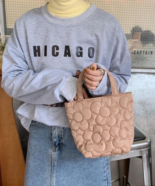 TONE SELECT GOODS（トーンセレクトグッズ）の「Liaa/フラワー キルティングミニトート A18307（トートバッグ・レディース・ブルー/ブラウン/ピンク/ホワイト/グリーン/イエロー・FREE）」の10枚目の写真