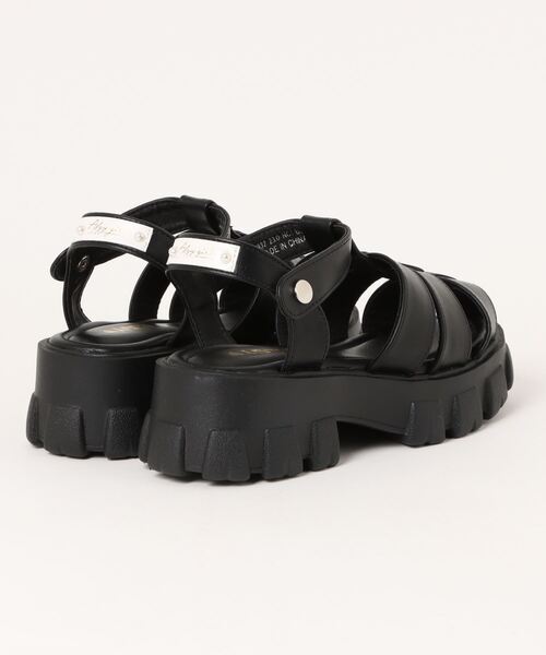 algy（アルジー）の「ボリュームソールグルカサンダル（サンダル・キッズ・ブラック・24/23）」の2枚目の写真