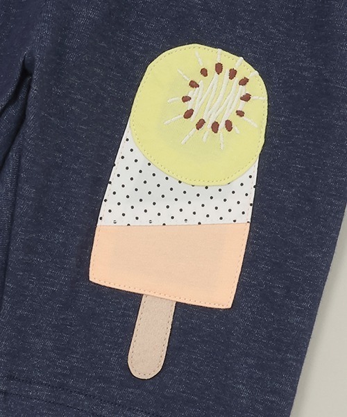 baby cheer（ベイビーチアー）の「ice pop ハーフパンツ（スウェットパンツ・キッズ・サックスブルー/ネイビー・90cm/80ｃｍ/120cm/100cm/110cm）」の7枚目の写真