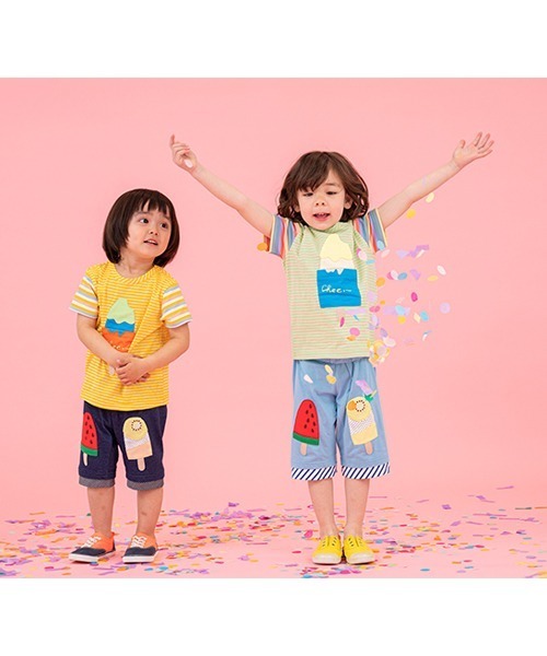 baby cheer（ベイビーチアー）の「ice pop ハーフパンツ（スウェットパンツ・キッズ・サックスブルー/ネイビー・90cm/80ｃｍ/120cm/100cm/110cm）」の16枚目の写真