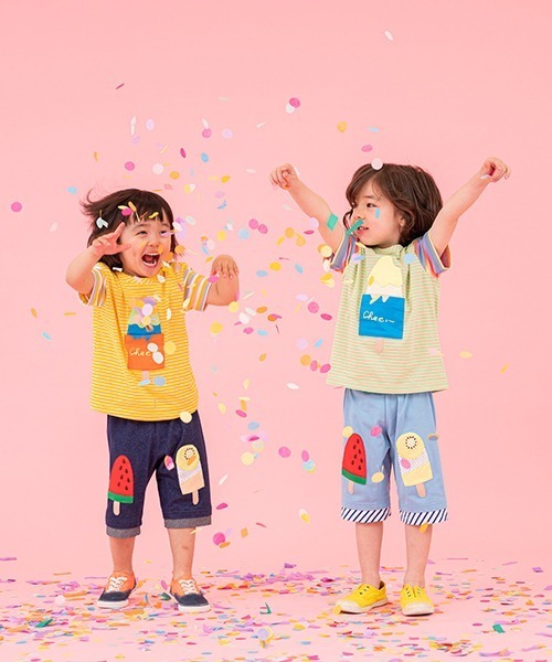 baby cheer（ベイビーチアー）の「ice pop ハーフパンツ（スウェットパンツ・キッズ・サックスブルー/ネイビー・90cm/80ｃｍ/120cm/100cm/110cm）」の17枚目の写真