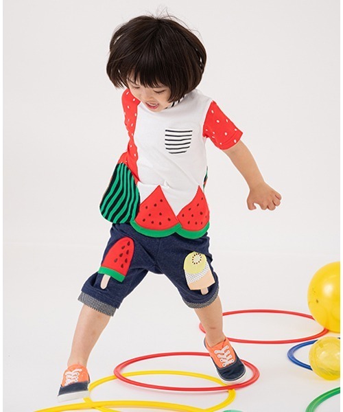 baby cheer（ベイビーチアー）の「ice pop ハーフパンツ（スウェットパンツ・キッズ・サックスブルー/ネイビー・90cm/80ｃｍ/120cm/100cm/110cm）」の21枚目の写真