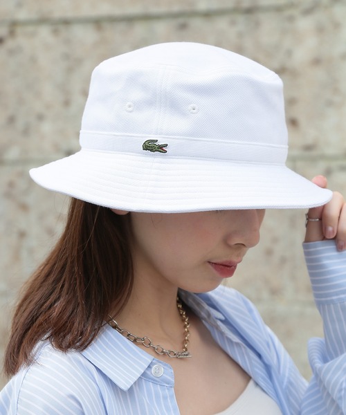 LACOSTE（ラコステ）の「【LACOSTE】鹿の子ロゴバケットハット L1311（ハット・メンズ・ホワイト/ブラック/ネイビー・FREE）」の9枚目の写真