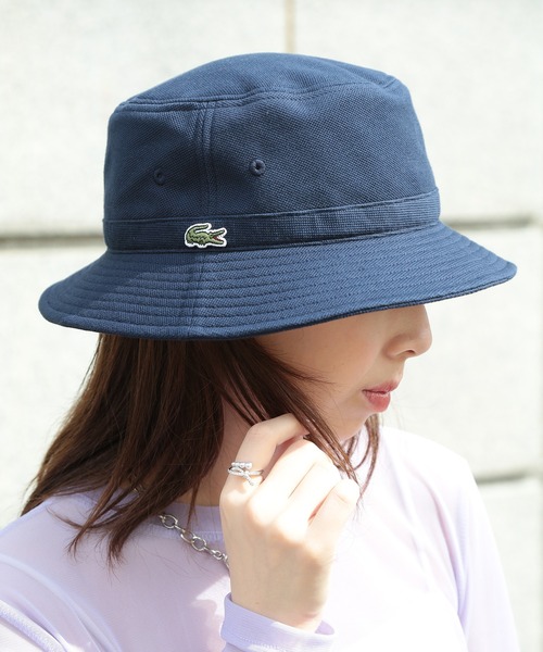 セール】【LACOSTE】鹿の子ロゴバケットハット L1311（ハット
