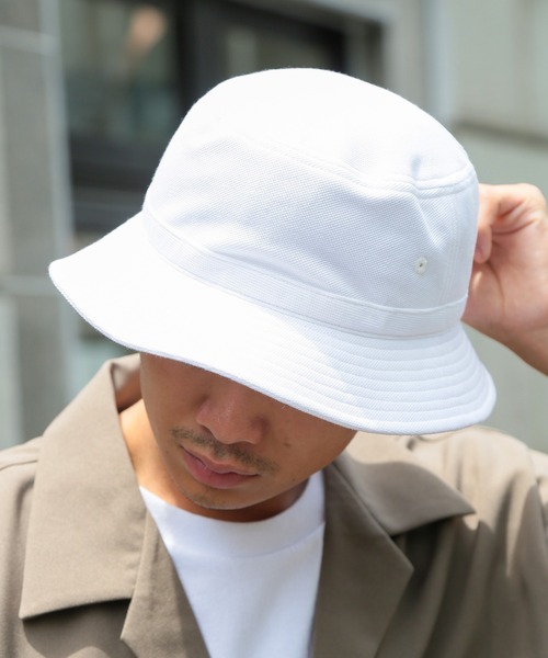 LACOSTE（ラコステ）の「【LACOSTE】鹿の子ロゴバケットハット L1311（ハット・メンズ・ホワイト/ブラック/ネイビー・FREE）」の11枚目の写真