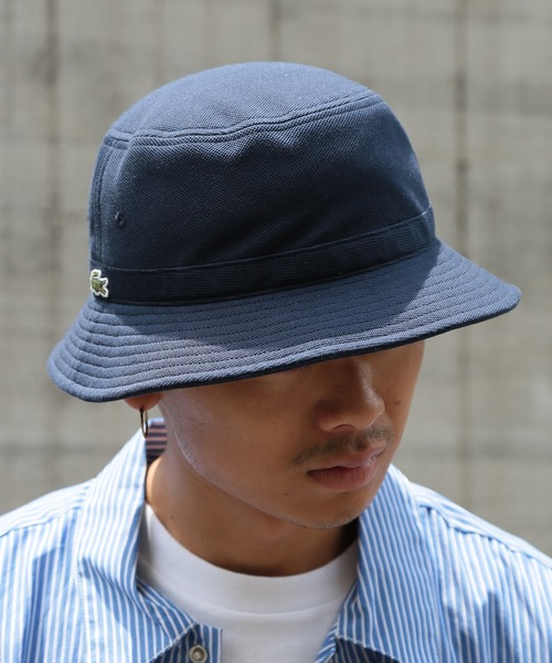 LACOSTE（ラコステ）の「【LACOSTE】鹿の子ロゴバケットハット L1311（ハット・メンズ・ホワイト/ブラック/ネイビー・FREE）」の15枚目の写真