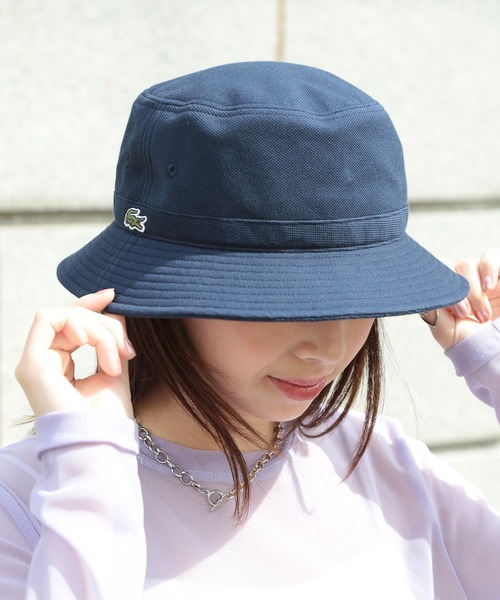 LACOSTE（ラコステ）の「【LACOSTE】鹿の子ロゴバケットハット L1311（ハット・メンズ・ホワイト/ブラック/ネイビー・FREE）」の17枚目の写真