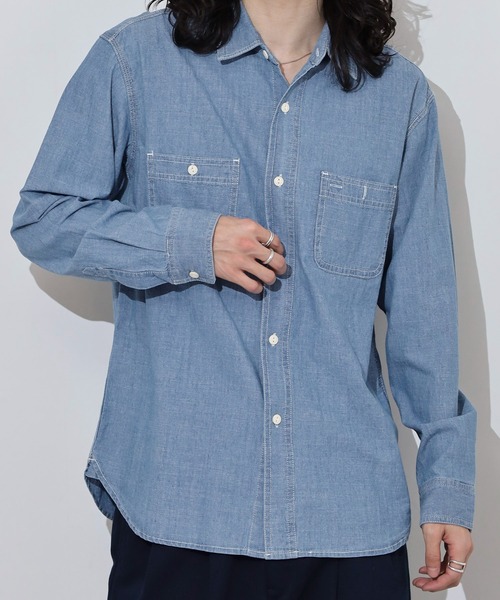 BIGMIKE Chambray L/S Shirts シャンブレークラシック長袖シャツ
