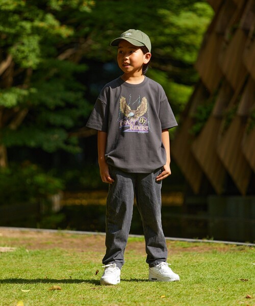 FREAK'S STORE（フリークスストア）の「限定展開 キッズ ビッグシルエット プリント クルーネック Tシャツ / バックプリント /  KIDS CRAZY RIDERS（Tシャツ/カットソー・キッズ・ホワイト/グレー/チャコールグレー・120/130/140/150）」の15枚目の写真