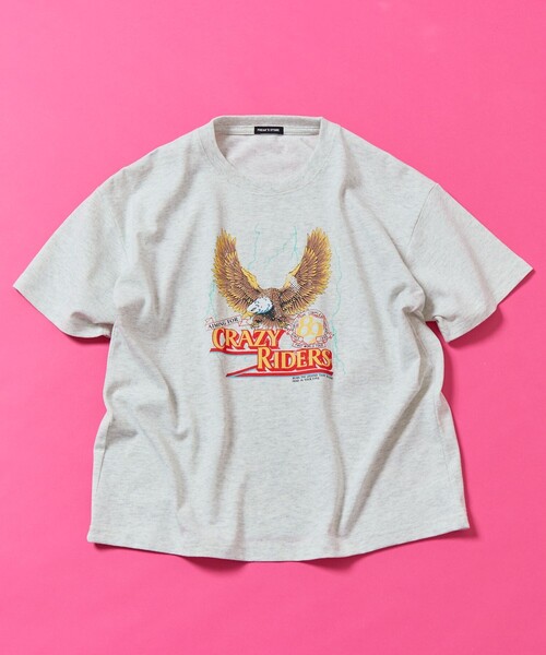 FREAK'S STORE（フリークスストア）の「限定展開 キッズ ビッグシルエット プリント クルーネック Tシャツ / バックプリント /  KIDS CRAZY RIDERS（Tシャツ/カットソー・キッズ・ホワイト/グレー/チャコールグレー・120/130/140/150）」の12枚目の写真