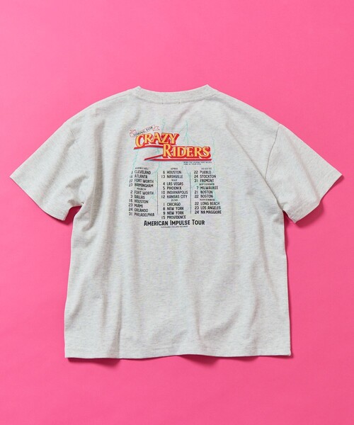 FREAK'S STORE（フリークスストア）の「限定展開 キッズ ビッグシルエット プリント クルーネック Tシャツ / バックプリント /  KIDS CRAZY RIDERS（Tシャツ/カットソー・キッズ・ホワイト/グレー/チャコールグレー・120/130/140/150）」の10枚目の写真