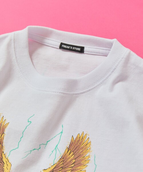 FREAK'S STORE（フリークスストア）の「限定展開 キッズ ビッグシルエット プリント クルーネック Tシャツ / バックプリント /  KIDS CRAZY RIDERS（Tシャツ/カットソー・キッズ・ホワイト/グレー/チャコールグレー・120/130/140/150）」の8枚目の写真