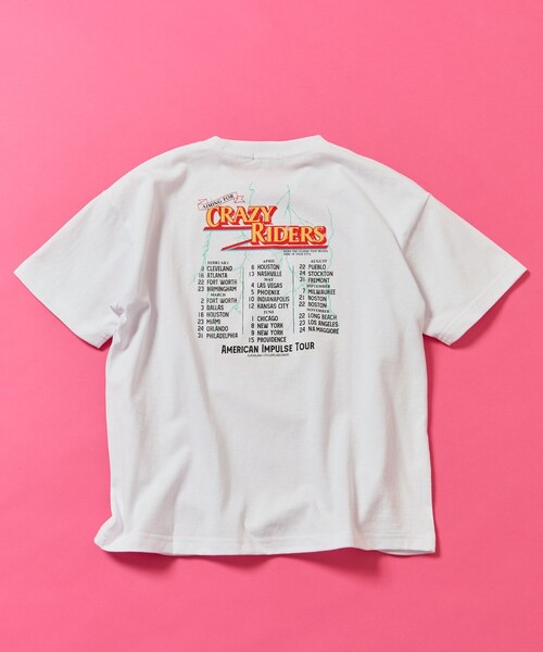 FREAK'S STORE（フリークスストア）の「限定展開 キッズ ビッグシルエット プリント クルーネック Tシャツ / バックプリント /  KIDS CRAZY RIDERS（Tシャツ/カットソー・キッズ・ホワイト/グレー/チャコールグレー・120/130/140/150）」の5枚目の写真