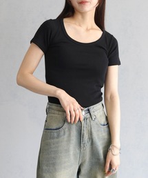 【cheriella】UネックベーシックTシャツ