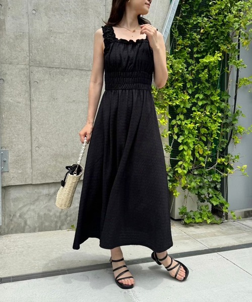 R♡R◇新品 アルジ－◇接触冷感 肩あきりぼんワンピース 140 osharewalker ワンピース レディース 夏 半袖 ワンピ ロング