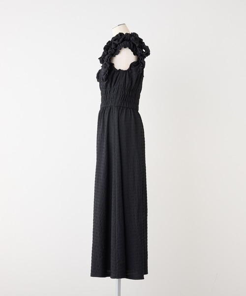 セール】リボン取り外し可能/肩リボンリラックスワンピース