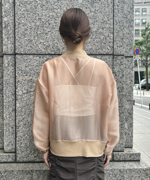 DouDou（ドゥドゥ）の「【WEB限定】オーガンジーラメカーディガン（カーディガン/ボレロ・レディース・ベージュ/ブラック/サックスブルー・FREE）」の20枚目の写真