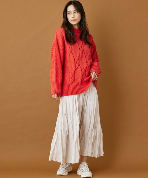 INED CLARO(イネドクラロ)の「ケーブルニットプルオーバー(ニット/セーター・レディース・グリーン/レッド/チャコールグレー・フリー)」の17枚目の写真