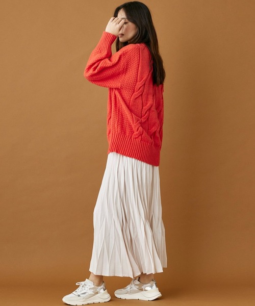 INED CLARO(イネドクラロ)の「ケーブルニットプルオーバー(ニット/セーター・レディース・グリーン/レッド/チャコールグレー・フリー)」の20枚目の写真