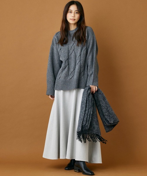 INED CLARO(イネドクラロ)の「ケーブルニットプルオーバー(ニット/セーター・レディース・グリーン/レッド/チャコールグレー・フリー)」の21枚目の写真