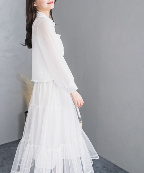 madrepadre(マドレパドレ)の「リボンシアーシャツブラウス(シャツ/ブラウス・レディース・ホワイト・MEDIUM/LARGE)」の10枚目の写真
