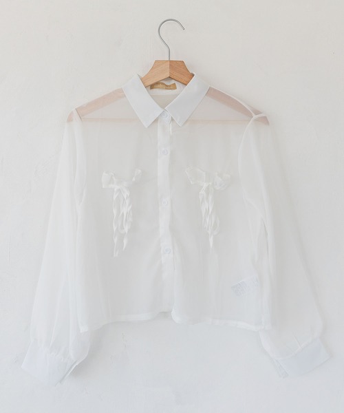madrepadre(マドレパドレ)の「リボンシアーシャツブラウス(シャツ/ブラウス・レディース・ホワイト・MEDIUM/LARGE)」の15枚目の写真