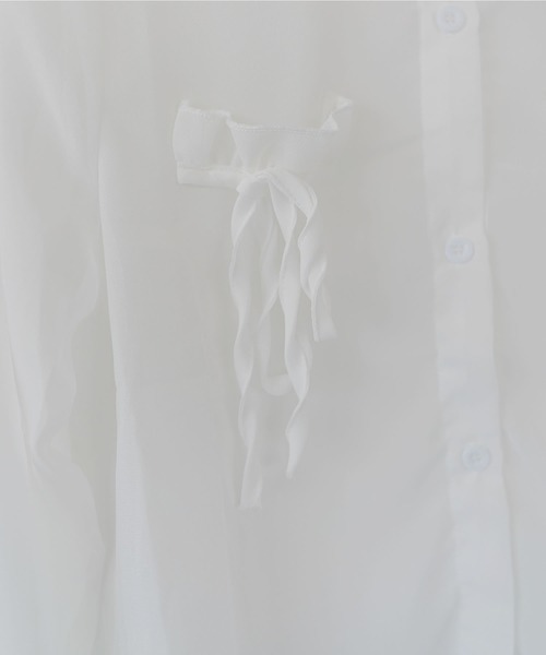 madrepadre(マドレパドレ)の「リボンシアーシャツブラウス(シャツ/ブラウス・レディース・ホワイト・MEDIUM/LARGE)」の18枚目の写真