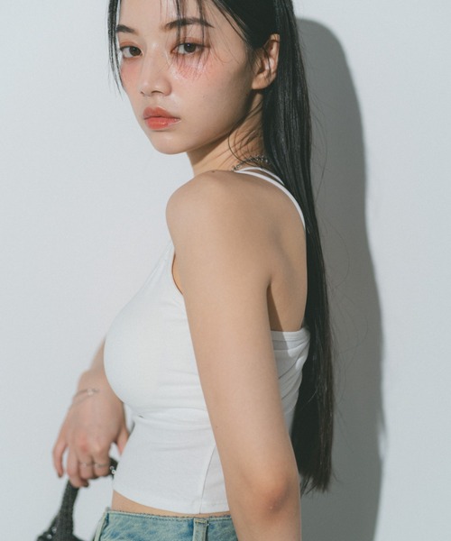 ECREL（エクレール）の「バックリボンキャミソール/カップ付き（キャミソール・レディース・ブラック/ホワイト/ピンク・FREE）」の4枚目の写真