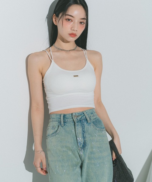 ECREL（エクレール）の「バックリボンキャミソール/カップ付き（キャミソール・レディース・ブラック/ホワイト/ピンク・FREE）」の12枚目の写真