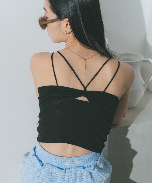 ECREL（エクレール）の「バックリボンキャミソール/カップ付き（キャミソール・レディース・ブラック/ホワイト/ピンク・FREE）」の10枚目の写真