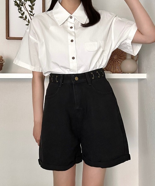 Cham.(チャム)の「デザインオーバーシャツ(シャツ/ブラウス・レディース・ベージュ/オフホワイト/ピンク・F)」の21枚目の写真