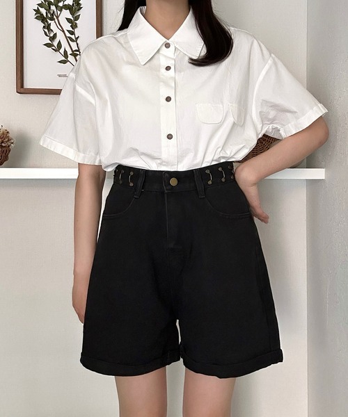 Cham.(チャム)の「デザインオーバーシャツ(シャツ/ブラウス・レディース・ベージュ/オフホワイト/ピンク・F)」の22枚目の写真