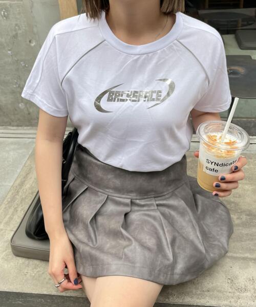 WEGO(ウィゴー)の「WEGO/スポーツグラフィックT(Tシャツ/カットソー・レディース・ホワイト/ブラック・FREE)」の1枚目の写真