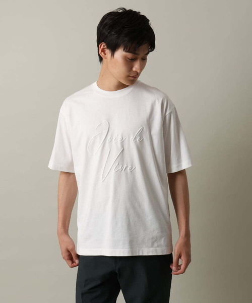 a.v.v(アーヴェヴェ)の「【接触冷感】ビッグロゴ発砲プリントセミワイドTシャツ(Tシャツ/カットソー・メンズ・ホワイト/グリーン・50/48/46)」の4枚目の写真