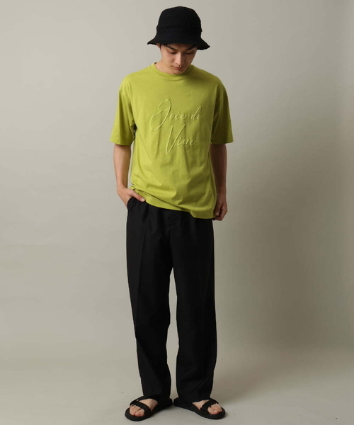 a.v.v(アーヴェヴェ)の「【接触冷感】ビッグロゴ発砲プリントセミワイドTシャツ(Tシャツ/カットソー・メンズ・ホワイト/グリーン・50/48/46)」の14枚目の写真