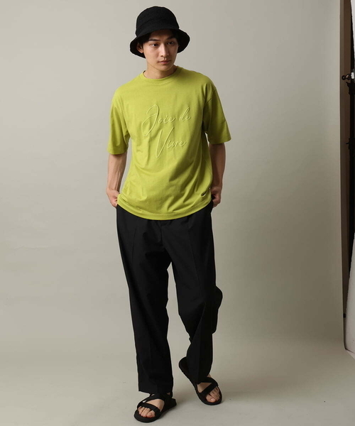 a.v.v(アーヴェヴェ)の「【接触冷感】ビッグロゴ発砲プリントセミワイドTシャツ(Tシャツ/カットソー・メンズ・ホワイト/グリーン・50/48/46)」の15枚目の写真