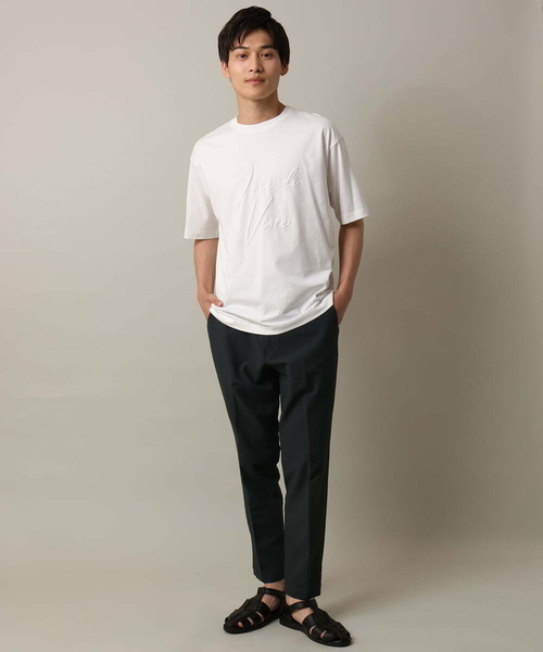 a.v.v(アーヴェヴェ)の「【接触冷感】ビッグロゴ発砲プリントセミワイドTシャツ(Tシャツ/カットソー・メンズ・ホワイト/グリーン・50/48/46)」の16枚目の写真