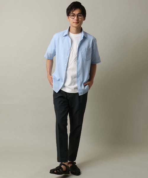 a.v.v(アーヴェヴェ)の「【接触冷感】ビッグロゴ発砲プリントセミワイドTシャツ(Tシャツ/カットソー・メンズ・ホワイト/グリーン・50/48/46)」の9枚目の写真