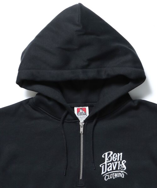 BEN DAVIS（ベンデイビス）の「【BEN DAVIS（ベンデイビス）】CLASSIC LOGO HALF ZIPPK NV / スウェット ジップ オーバーサイズ 刺繍 裏起毛（パーカー・メンズ・ブラック/ネイビー/アッシュグレー・X-LARGE/LARGE/MEDIUM）」の10枚目の写真
